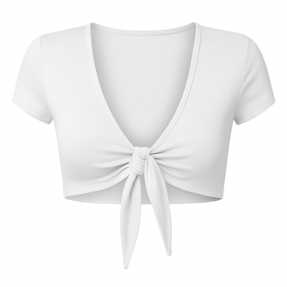 Cross Wrap Tie Up Crop Tops