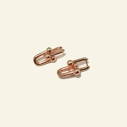 High Version T-Style Chunky Chain Hoop Earrings