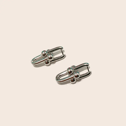High Version T-Style Chunky Chain Hoop Earrings